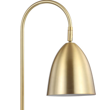 Ana 26" Gold Arched Metal with Marble Base LED Table Lamp - JONATHAN Y
